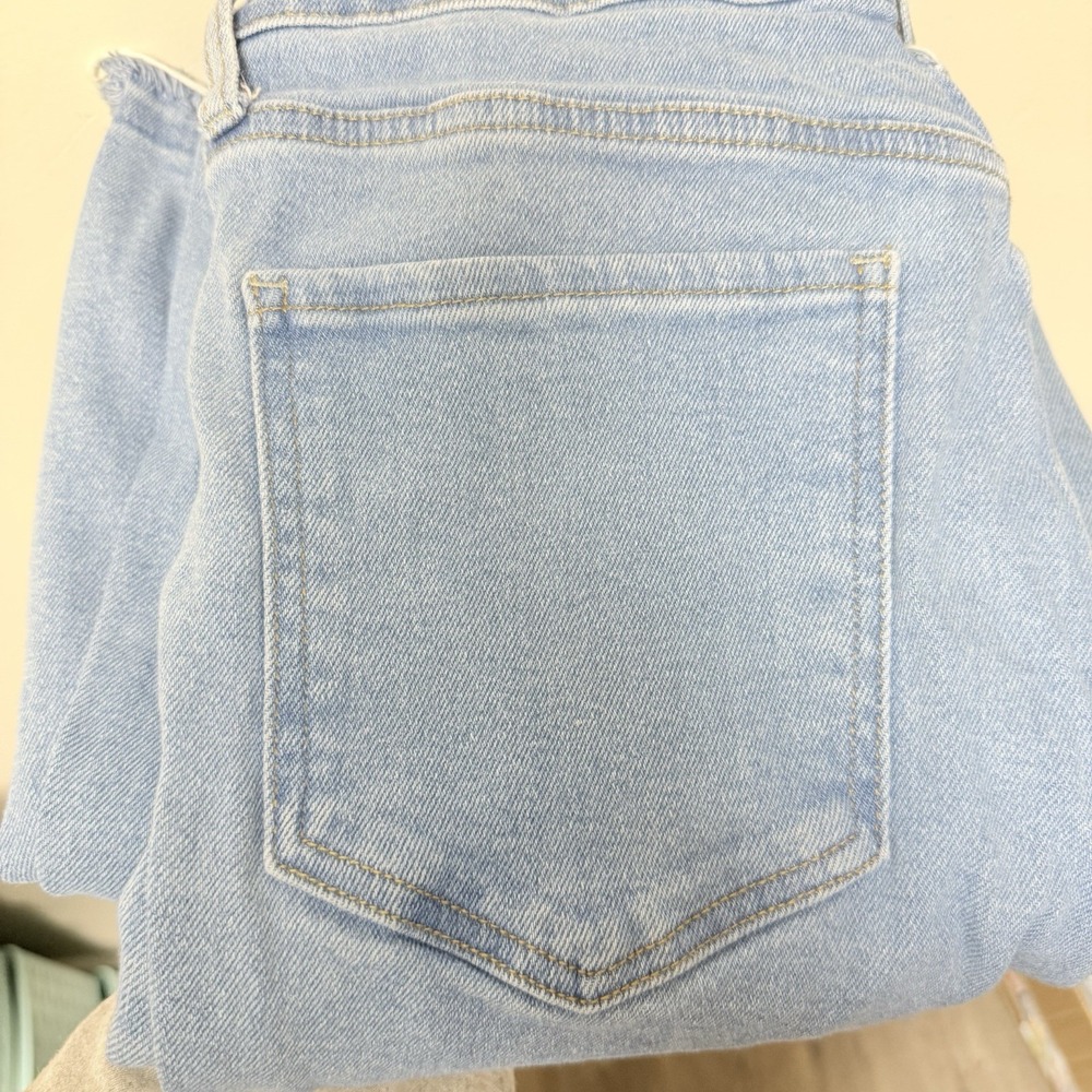 Altar'd State Flare Jeans Womens 31/13 Light Blue Excellent Raw Hem High Rise